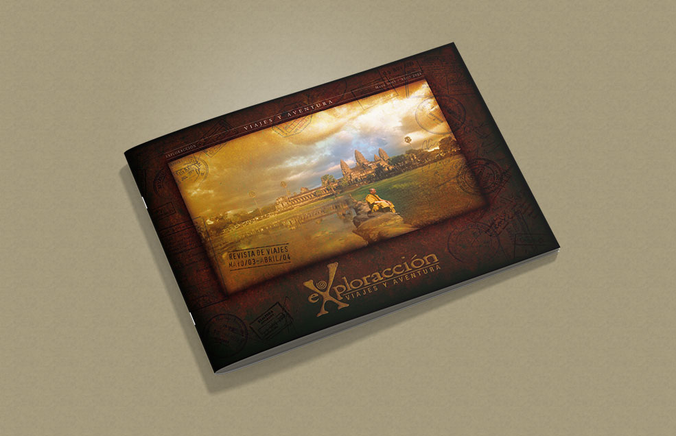 Diseño y Artes Finales Folleto Din A4 apaisado para EXPLORA-ACCIÓN - Catálogo de Viajes