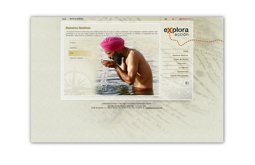 Diseño Sitio Web EXPLORA-ACCIÓN Viajes y Aventura
