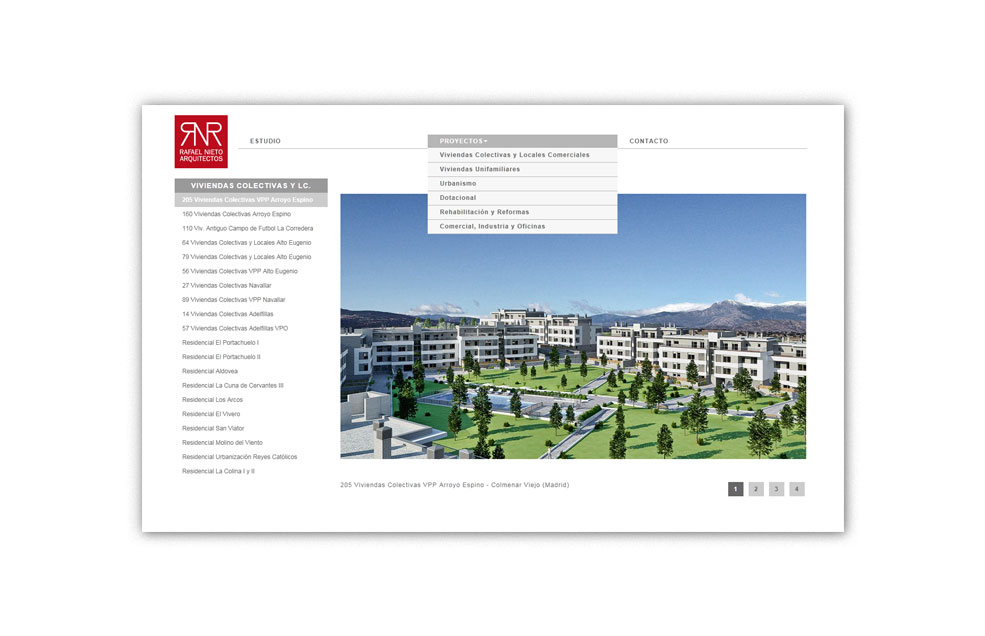 Diseño Sitio Web RAFAEL NIETO Arquitectos