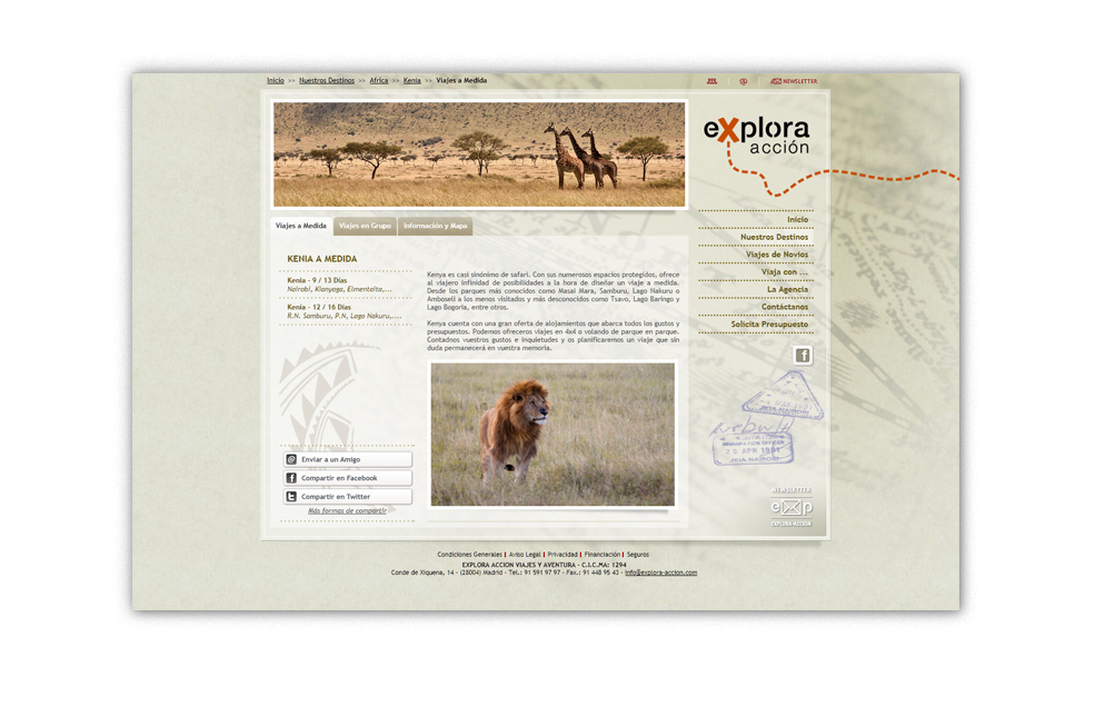 Diseño Sitio Web EXPLORA-ACCIÓN Viajes y Aventura