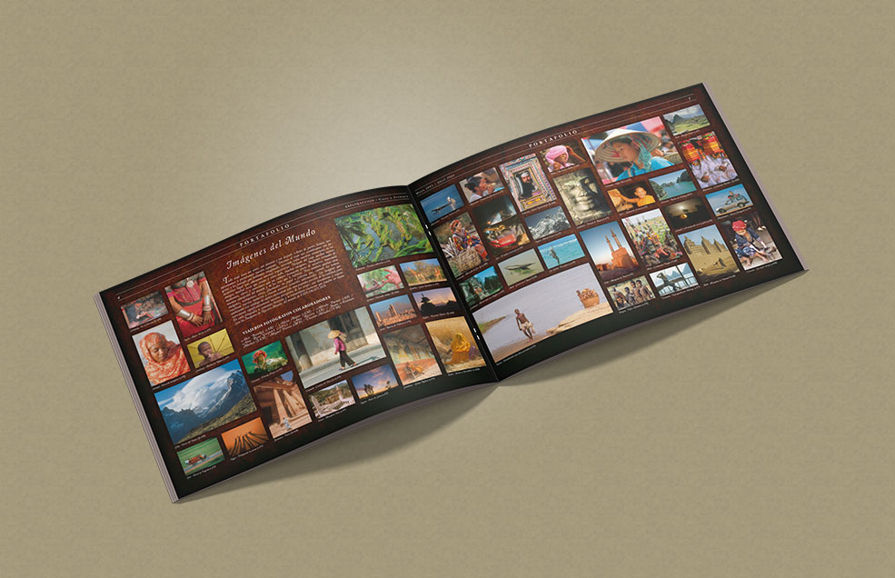 Diseño y Artes Finales Folleto Din A4 apaisado para EXPLORA-ACCIÓN - Catálogo de Viajes