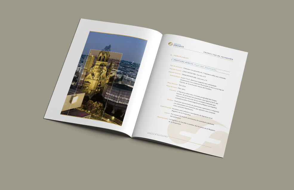 Diseño y Artes Finales Folleto / Dossier GRUPO FINURTE - Dossier de Productos de Inversión