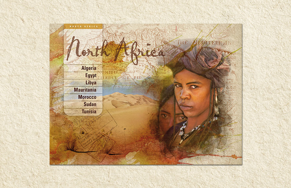 Infografías para catálogo de viajes África - Fulani Travel