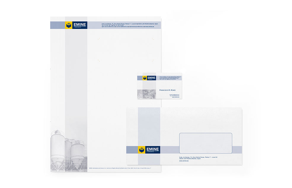 Identidad Visual de EMINE Proyectos, Instalaciones y Componentes