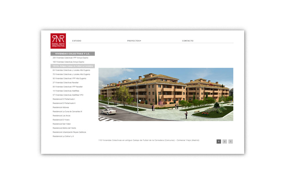 Diseño Sitio Web RAFAEL NIETO Arquitectos