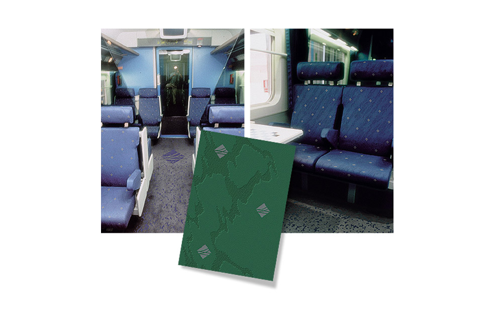 Imagen Corporativa UNE Largo Recorrido RENFE (1994) - Diseño de tapicerías de trenes