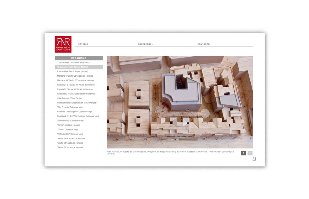 Diseño Sitio Web RAFAEL NIETO Arquitectos