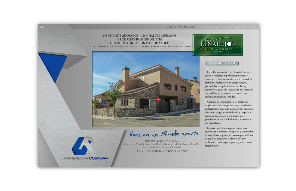 Diseño Sitio Web URBANIZADORA COLMENAR