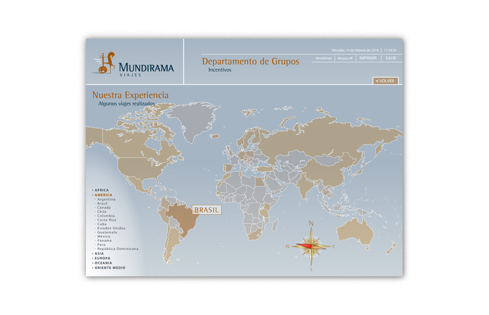 Diseño Sitio Web MUNDIRAMA Agencia de Viajes