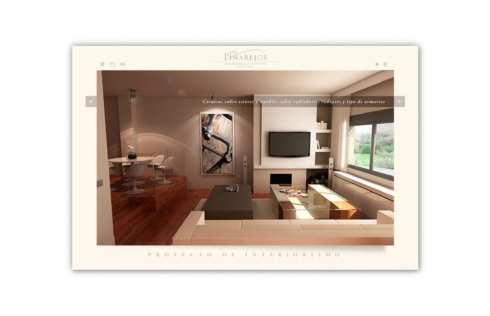 Diseño Sitio Web Proyecto de Interiorismo LOS PINAREJOS