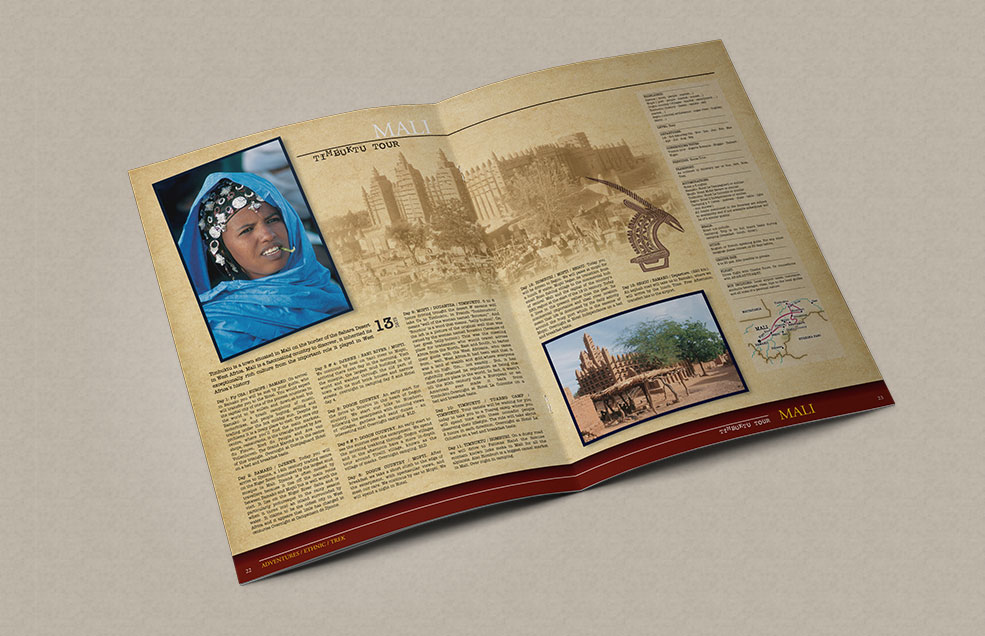 Diseño y Artes Finales Folleto / Catálogo de Viajes para la Agencia CHECHE TOURS