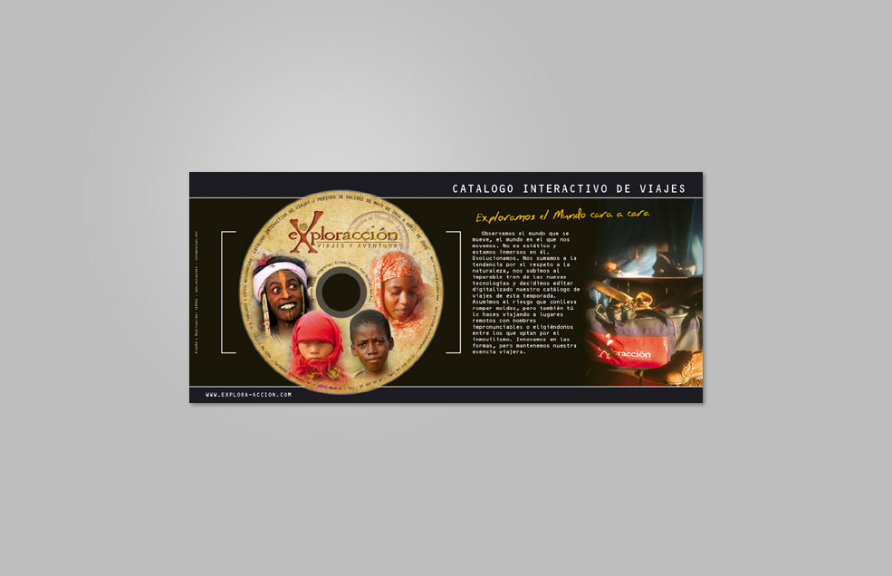 Diseño y Artes Finales Catálogo interactivo de viajes para Explora-acción