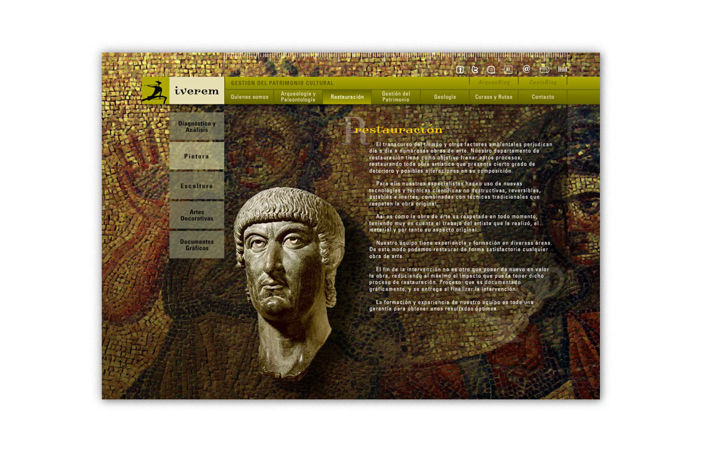 Diseño Sitio Web IVEREM Patrimonio Cultural