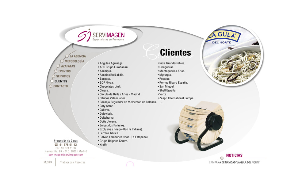 Diseño Sitio Web SERVIMAGEN Congresos, Eventos y Azafatas