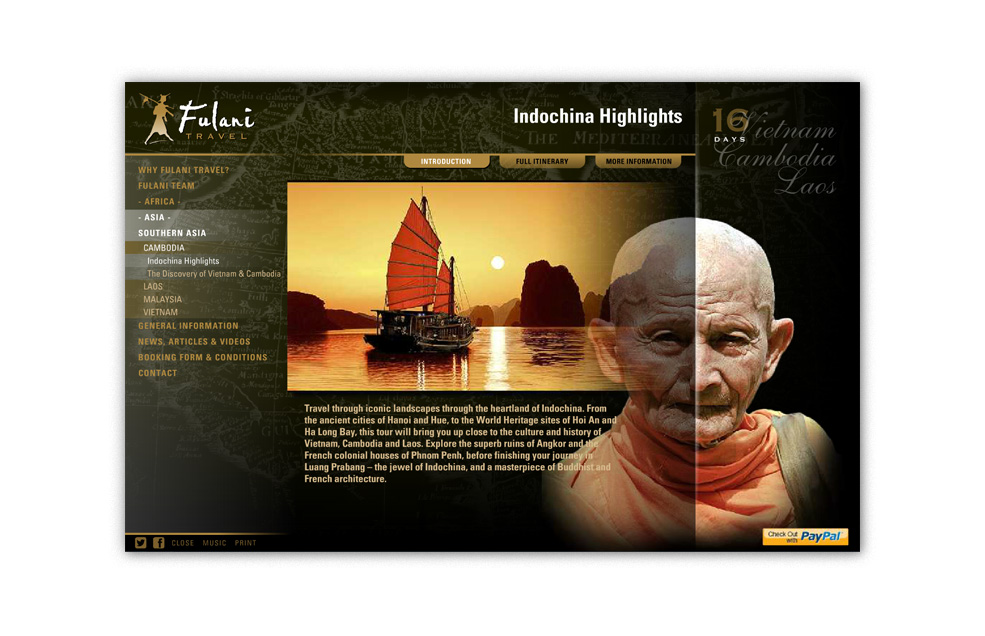 Diseño Sitio Web Fulani Travel - Agencia de Viajes especializada en África del Norte y Oeste