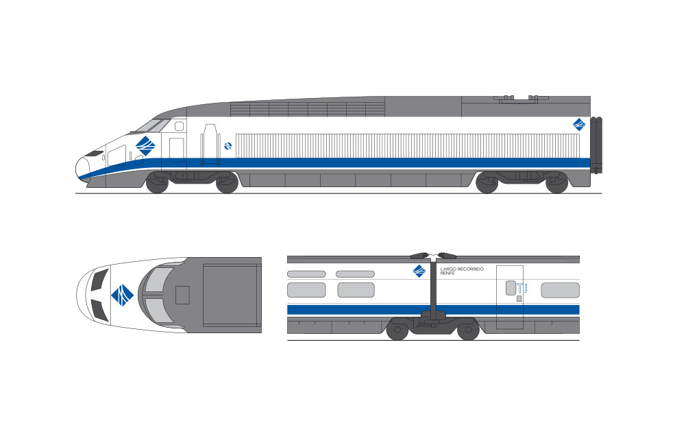 Imagen Corporativa UNE Largo Recorrido RENFE (1994) - Señalización exterior de trenes