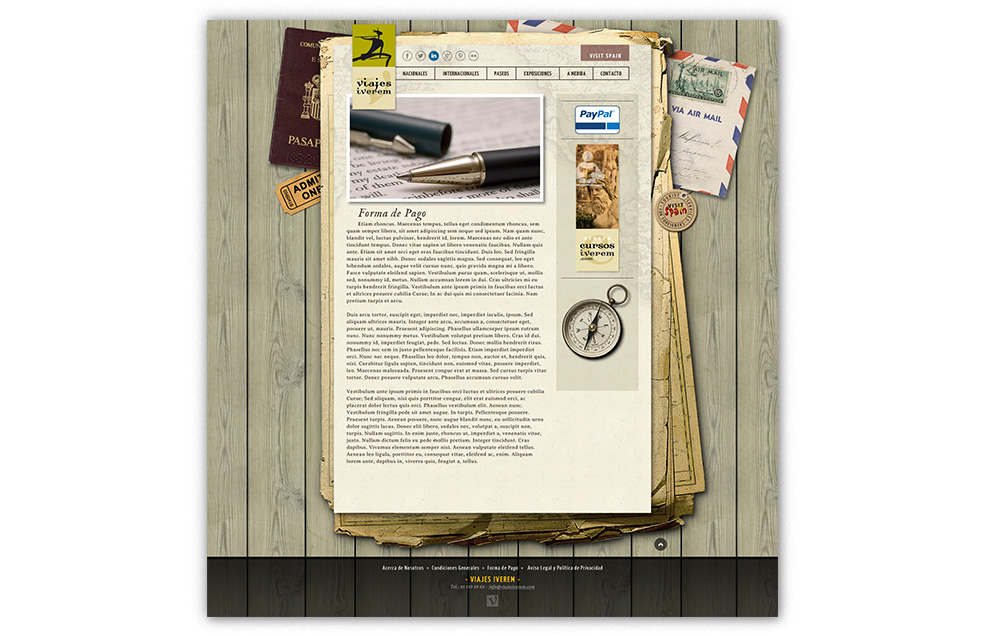 Diseño Sitio Web Viajes IVEREM