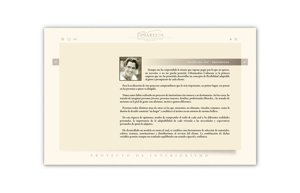 Diseño Sitio Web Proyecto de Interiorismo LOS PINAREJOS