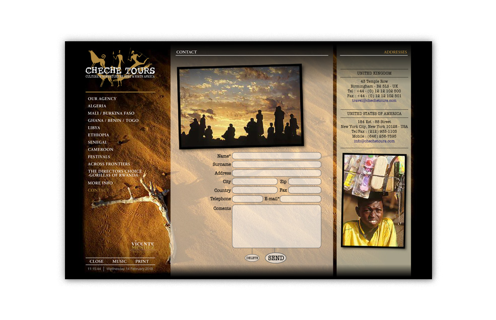 Diseño Sitio Web CHECHE TOURS Agencia de Viajes