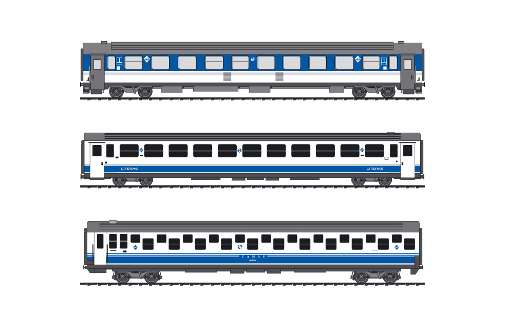 Imagen Corporativa UNE Largo Recorrido RENFE (1994) - Señalización exterior de trenes
