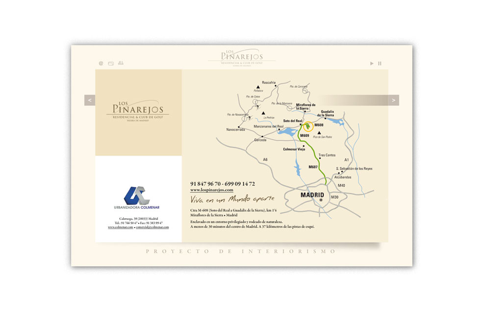 Diseño Sitio Web Proyecto de Interiorismo LOS PINAREJOS