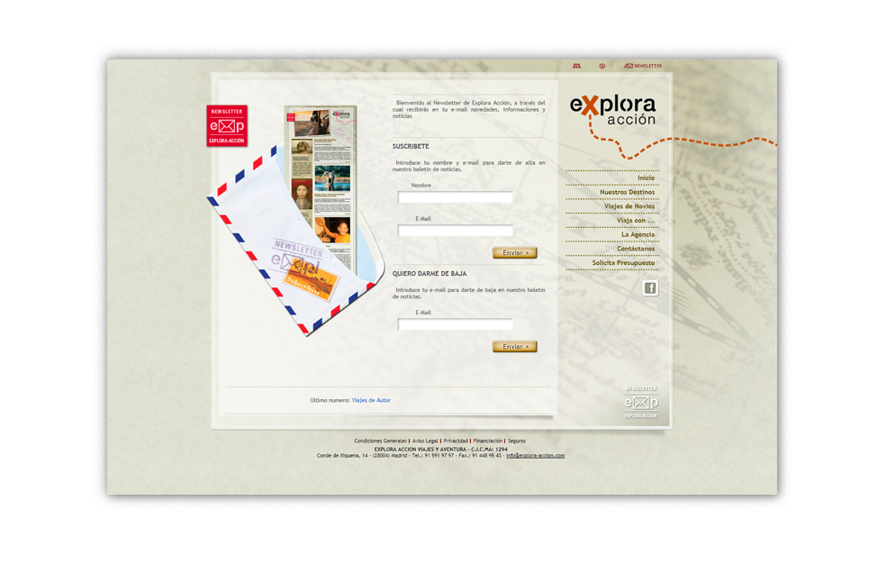 Diseño Sitio Web EXPLORA-ACCIÓN Viajes y Aventura