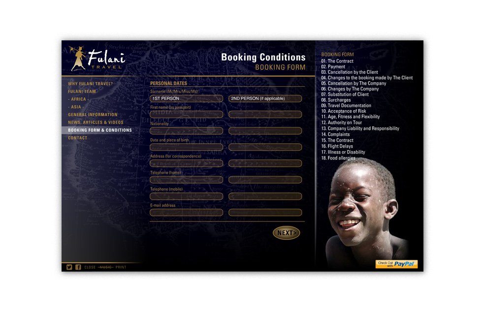 Diseño Sitio Web Fulani Travel - Agencia de Viajes especializada en África del Norte y Oeste