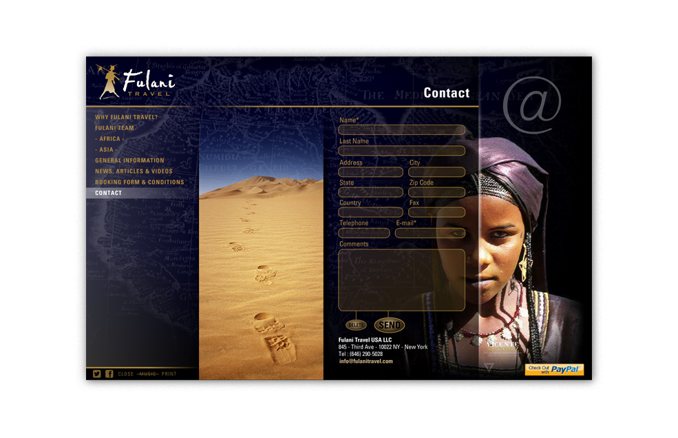 Diseño Sitio Web Fulani Travel - Agencia de Viajes especializada en África del Norte y Oeste